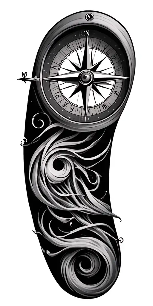 Semi Colon Nautical Compass