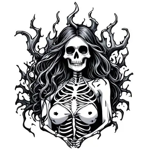 Skeleton Lady In Hell