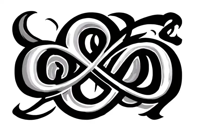 Infinity Symbol With Letters Sbs