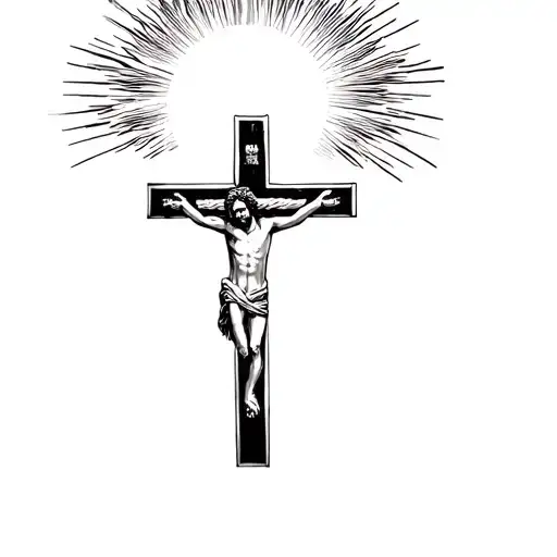 Cross Jesus And Sun Shining