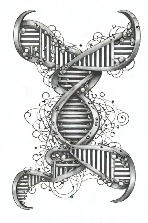 Dna Double Helix Connecting Atoms Linking A Dark Past And A Bright Future