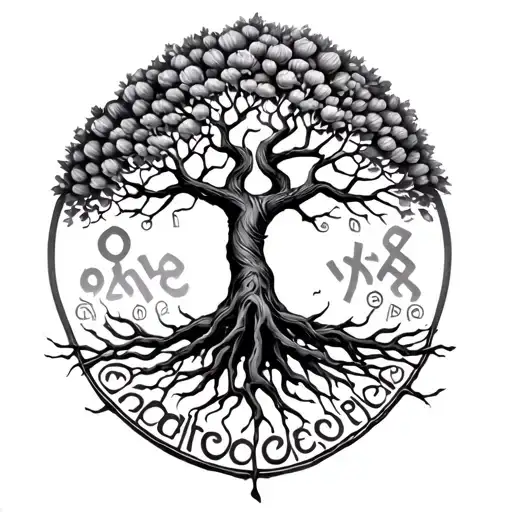 Tree Of Life Comprising The Letters