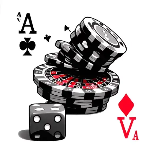 Life's A Gamble Roulette Table Dice Rolled Sevens King Queen Jack Ace All Of Harts