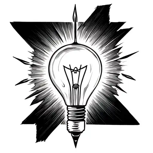 Downwards Arrow With Lightbulb