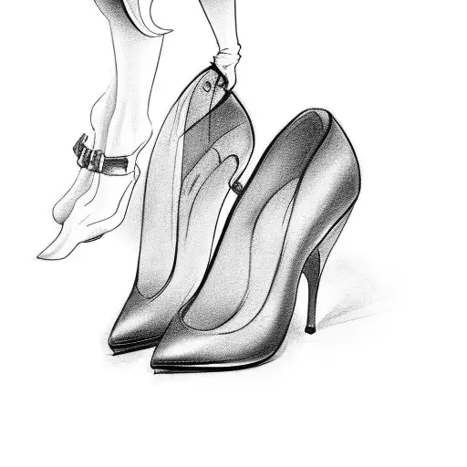 A Seductive Silhouette Of A Male Escort Wearing Women's Heels