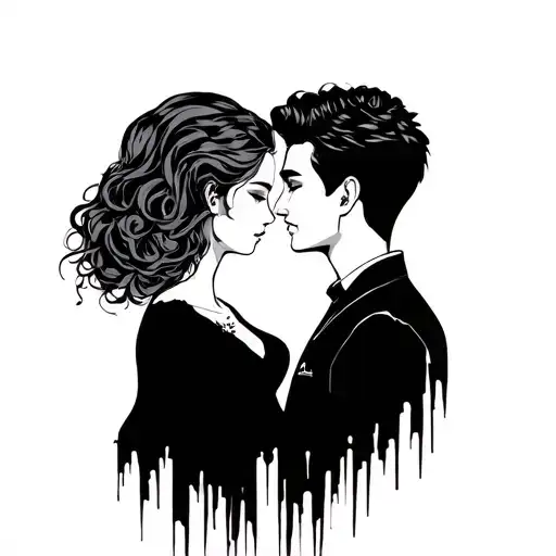 Couple In Love Vertically