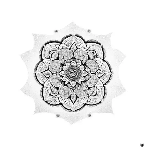 Floral Mandala For Forearm In Diamond Shape