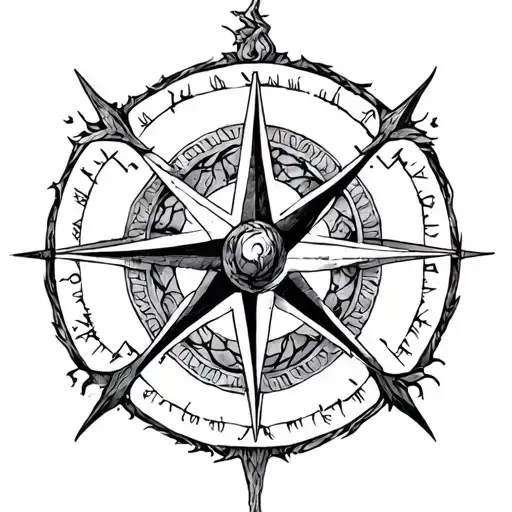 Tree Of Life Vegisvir Viking Compass