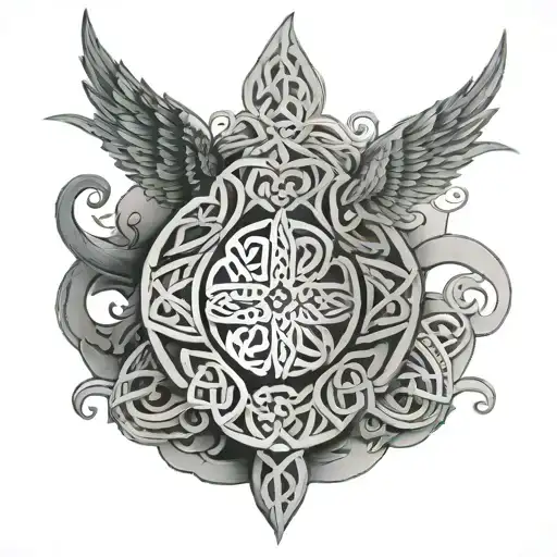 Mix Maoiri And Celtic Irish Desgins