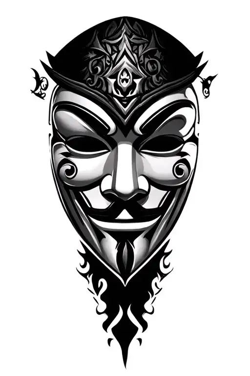 Guy Fawkes Mask Oni Mask