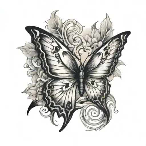 Butterfly Half Angel Wing