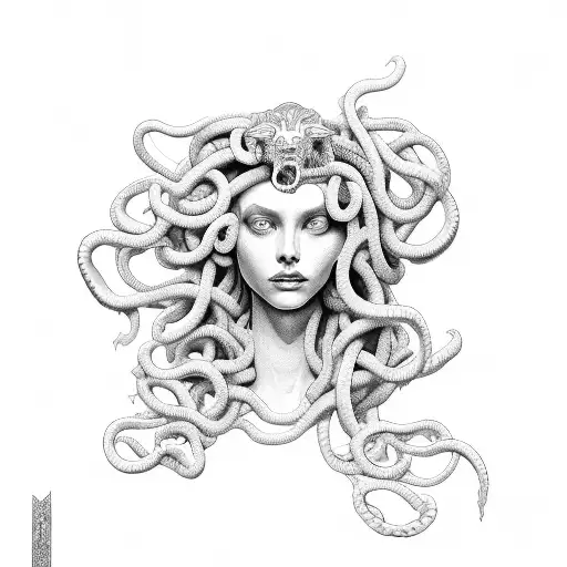 Medusa With Long Straight Hair