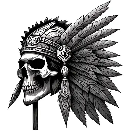 Skull Aztec Warrior