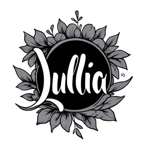 Yuliia Name Written Script Font The Letters