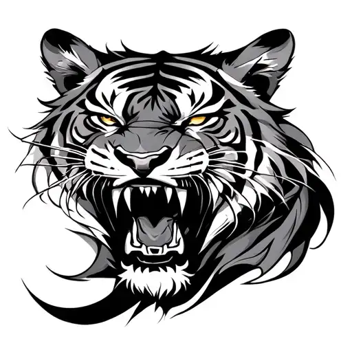 Warrior In Tiger Mouth