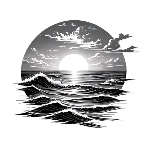 Sunset With Forever Chasing Sunsets In Water Waves