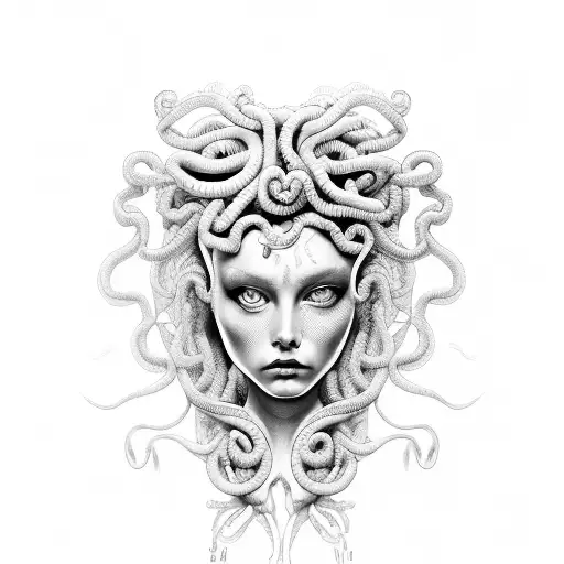 Medusa With Long Straight Hair