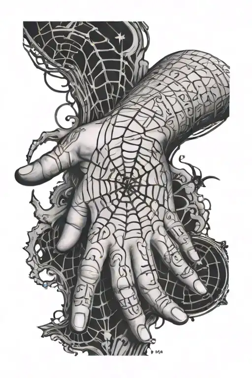 Adam's Creation Hand W Spider Web W Rome Numbering