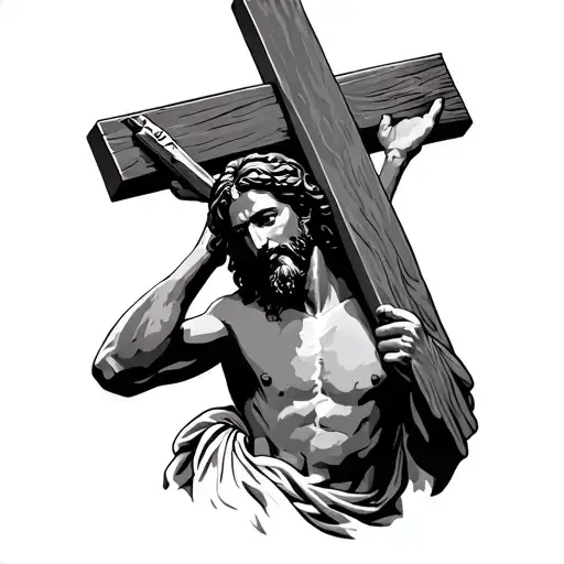 Black Jesus Carrying The Cross