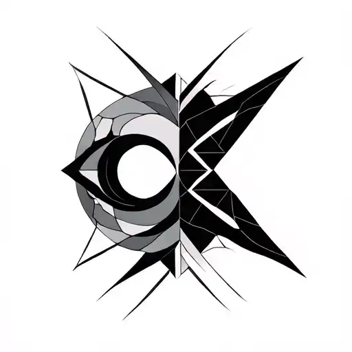 Unique Geometric Design For Left Armhydra Abstract