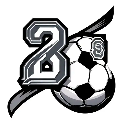 Soccer Ball With Numbers 2 And 8 Matching