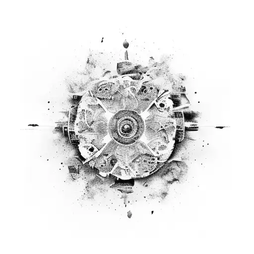 Abstract Design Of A Flavor Palette With Swirling Colors