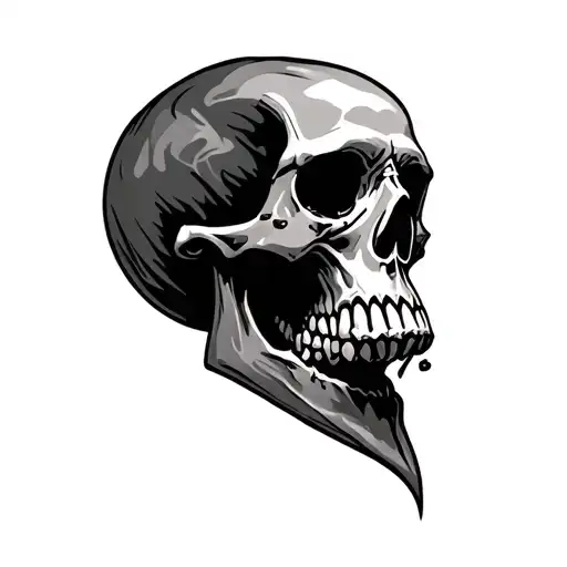 Skull Snort Tattoo Design