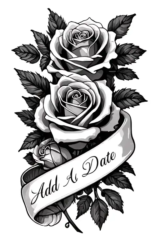 Boutique Of Roses With Banner To Add A Date