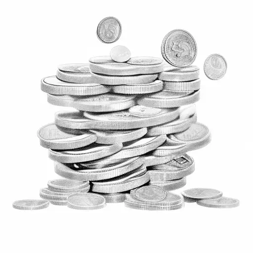 A Stack Of Coins Forming The Word 'Love'