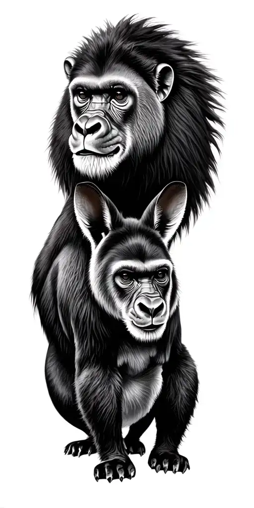 Lion Gorilla Kangaroo