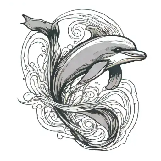 One Line Dolphin