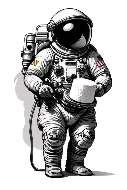 Astronaut Roasting A Marshmellow