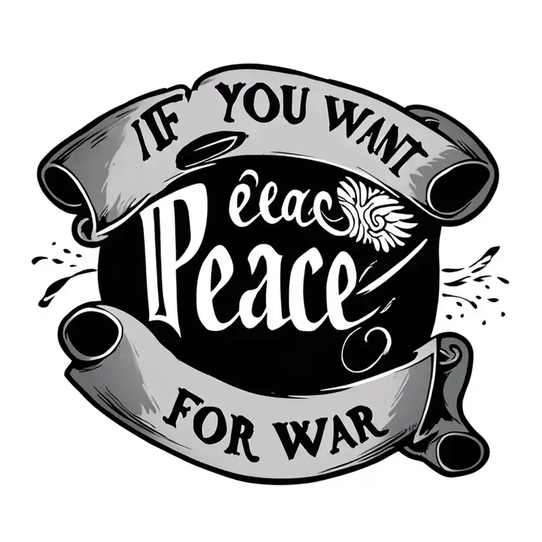 Scroll Saying If You Want Peace For War