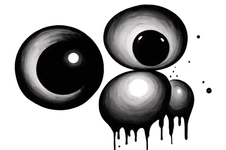 Three Dots And One Circle Made