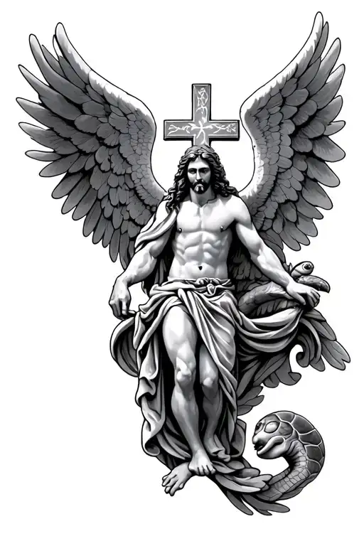 Angel Wings My Guardian Angel 14-01-74 Turtle Jesus Cross