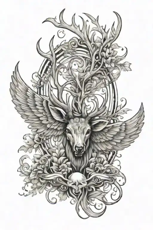 Wings And Deer Antler