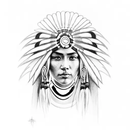 Native Women With Headdress