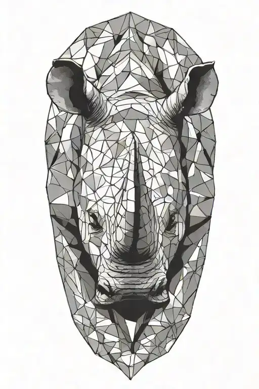 Rhinoceros Geometric Design Incorporating Straight Lines
