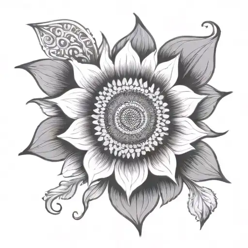 Psychedelic Sunflower Mandala