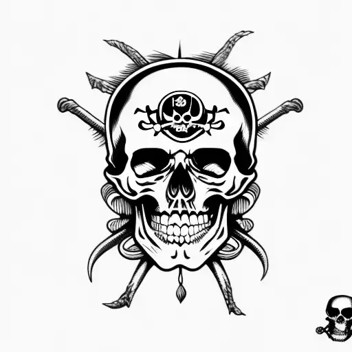 Pirate Skull And Bones Flag Dia Dos Muertos