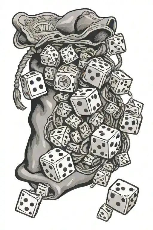 Dice And Money Bag
