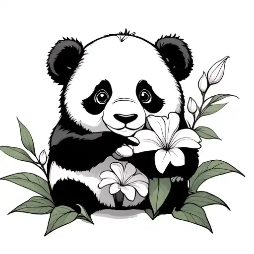 Panda Frangipani Lilly Pilly Holding Hands