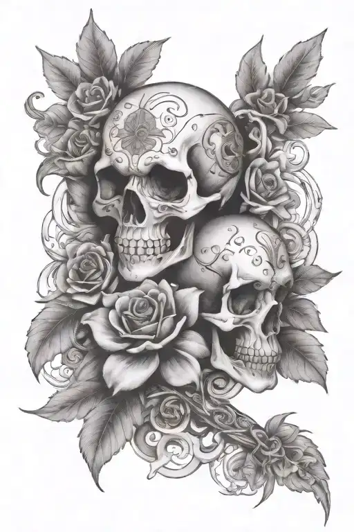 A Detailed Floral Sleeve Incorporating Symbols Of Fatherhood