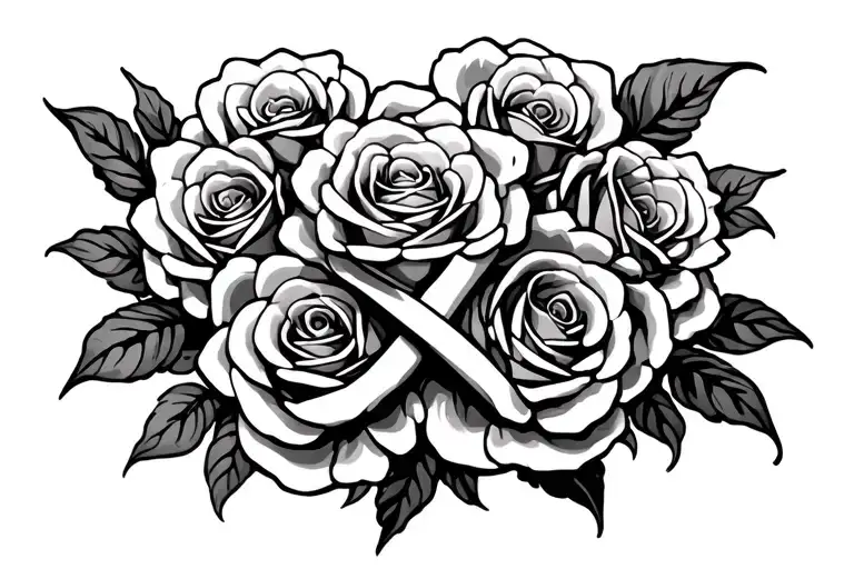 Inifinity Symbol Roses