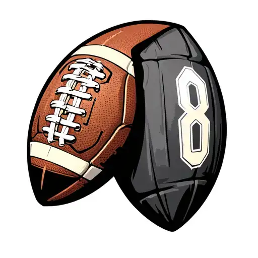 Football With Numbers 2 And 8