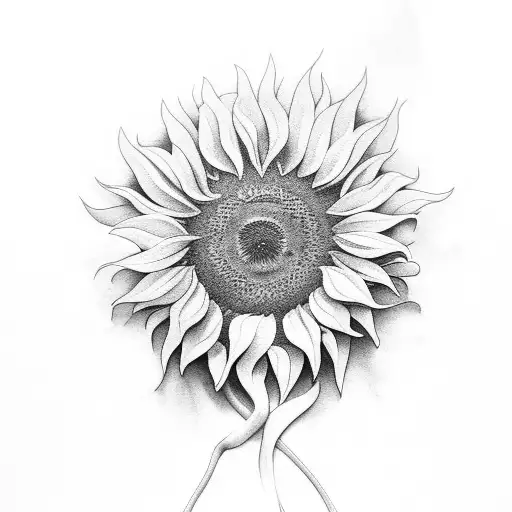 Sunflower And Sun Mixed