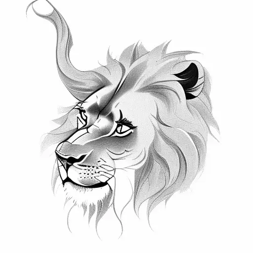 Lion With Hebrew
