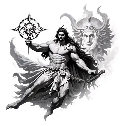 Flipino Warrior With Poseidon God