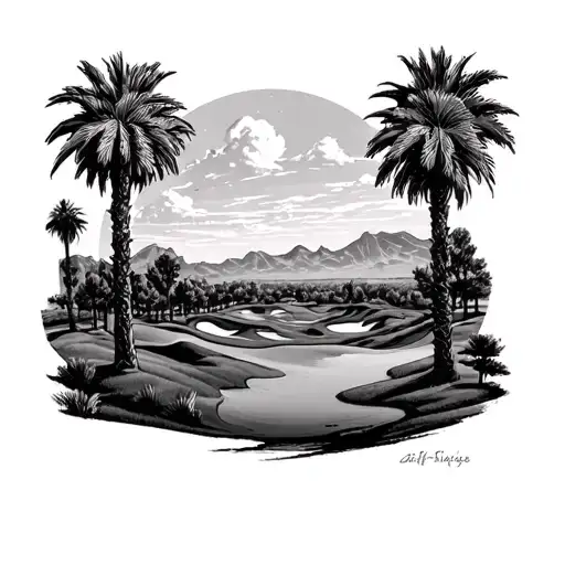 Vegas Arm Sleeve And Golf Course Landscape
