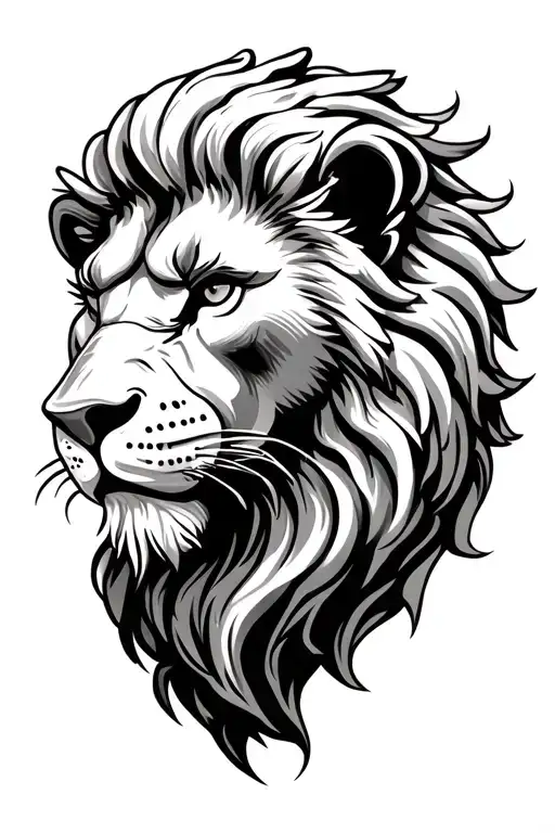 Stoic Lion Head Surrounded Stoic Values